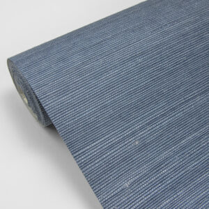 Lamphu Blue Grasscloth Wallpaper