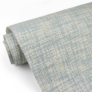 Arlyn Light Blue Grasscloth Wallpaper