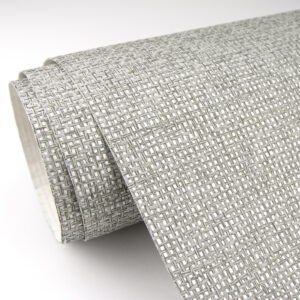 Chiang Grey Grasscloth Wallpaper