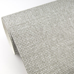 Chiang Grey Grasscloth Wallpaper