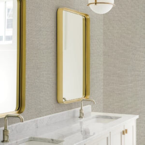 In the Loop Neutral Faux Grasscloth Wallpaper