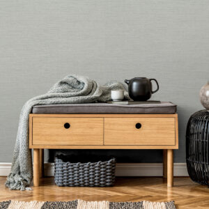 Essence Light Grey Linen Texture Wallpaper