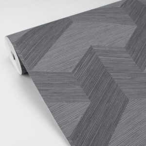 Y Knot Slate Geometric Texture Wallpaper