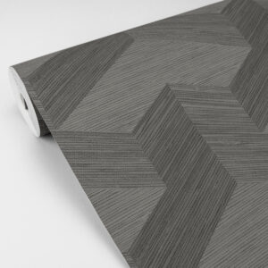 Y Knot Grey Geometric Texture Wallpaper