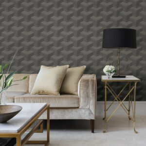 Y Knot Grey Geometric Texture Wallpaper