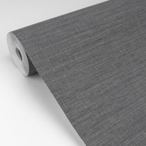 Essence Dark Grey Linen Texture Wallpaper