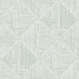 Cade Green Geometric Wallpaper
