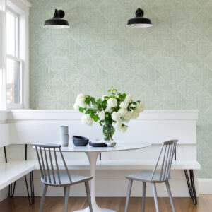 Cade Green Geometric Wallpaper