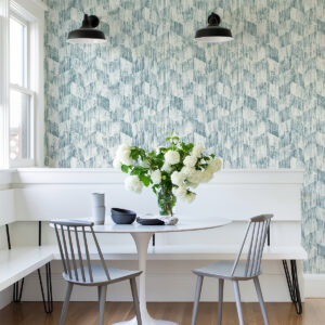 Demi Teal Distressed Wallpaper