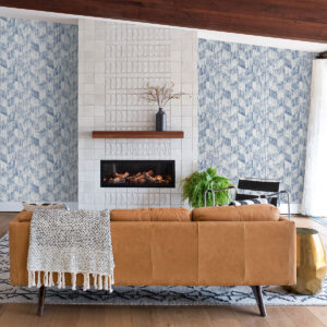 Demi Indigo Distressed Wallpaper