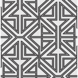 Kachel Black Geometric Wallpaper
