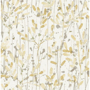 Leandra Yellow Floral Trail Wallpaper