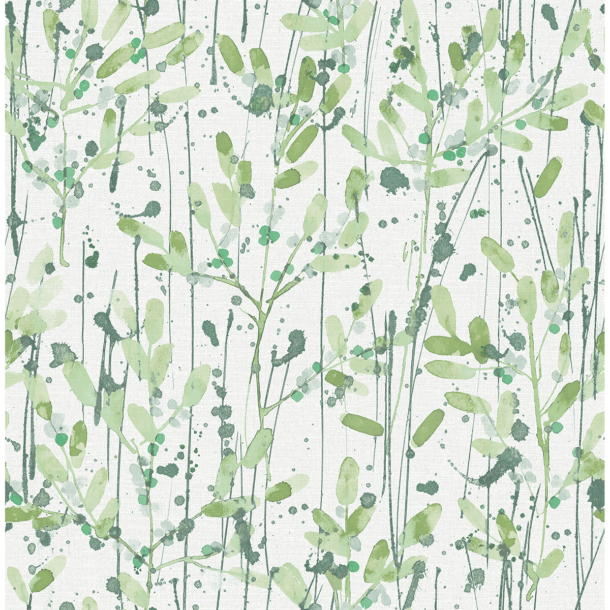 Leandra Green Floral Trail Wallpaper