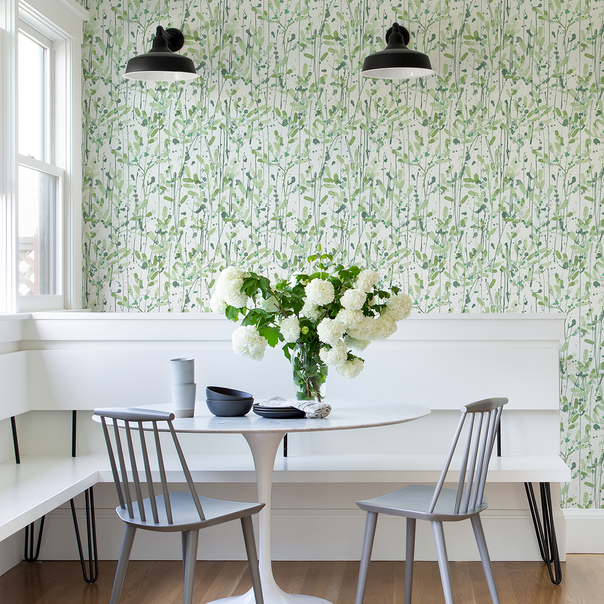 Leandra Green Floral Trail Wallpaper - Image 2