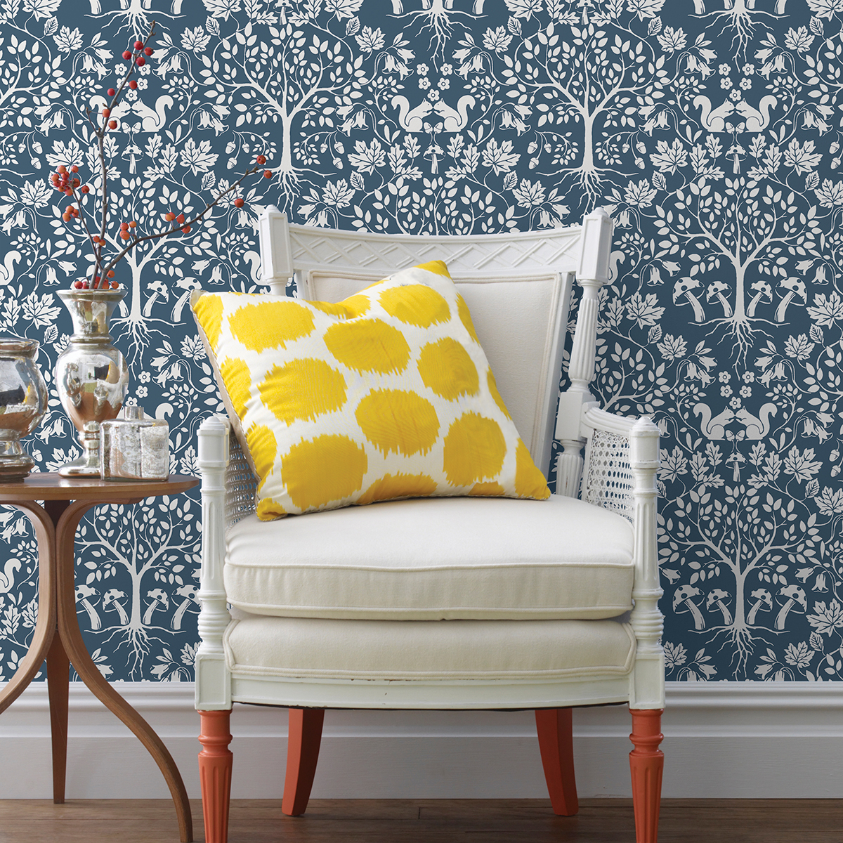 Leo Navy Tree Wallpaper