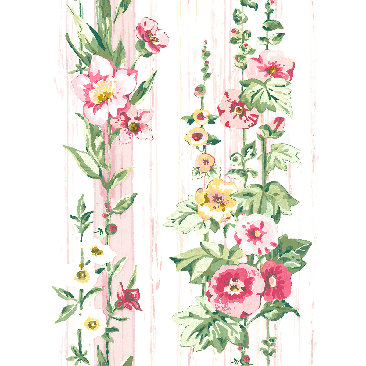 0055107 delisa pink floral stripe wallpaper