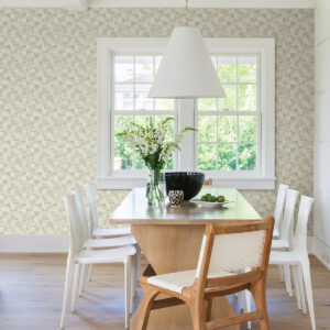 Ting Sage Abstract Woven Wallpaper
