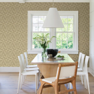 Ting Brown Abstract Woven Wallpaper