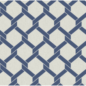 0056993 payton blue hexagon trellis wallpaper