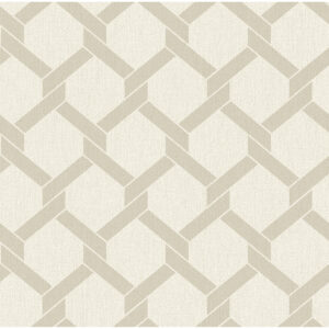 0056999 payton beige hexagon trellis wallpaper