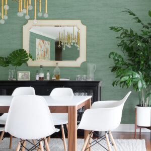 Lindsay Teal Chenille Wallpaper