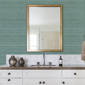 Skyler Teal Striped Wallpaper