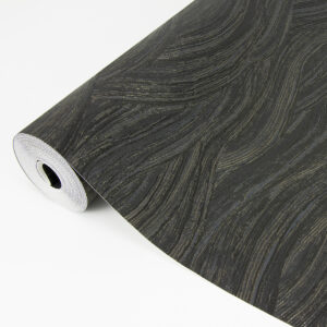 Leith Black Zen Waves Wallpaper