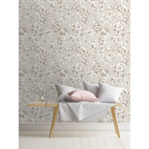 Ewald Beige Garden Vines Wallpaper