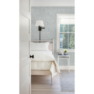 Siv Light Blue Botanical Wallpaper