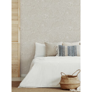 Siv Dark Grey Botanical Wallpaper
