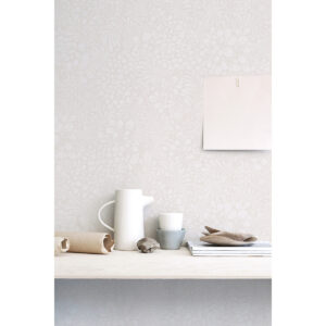 Siv Light Grey Botanical Wallpaper