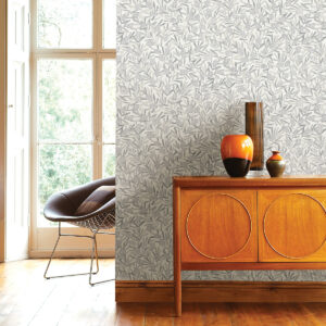 Zulma Grey Decorative Botanical Wallpaper