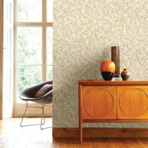 Zulma Gold Decorative Botanical Wallpaper