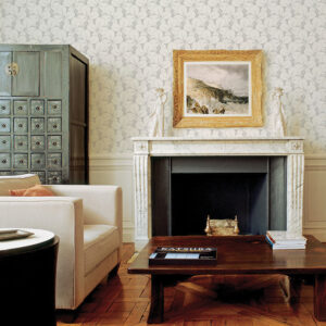 Robert Light Grey Clover Wallpaper