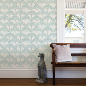 Dawson Turquoise Magnolia Tree Wallpaper