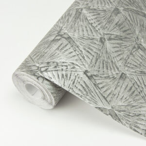 Wright Pewter Textured Triangle Wallpaper