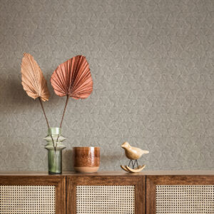 Wright Pewter Textured Triangle Wallpaper