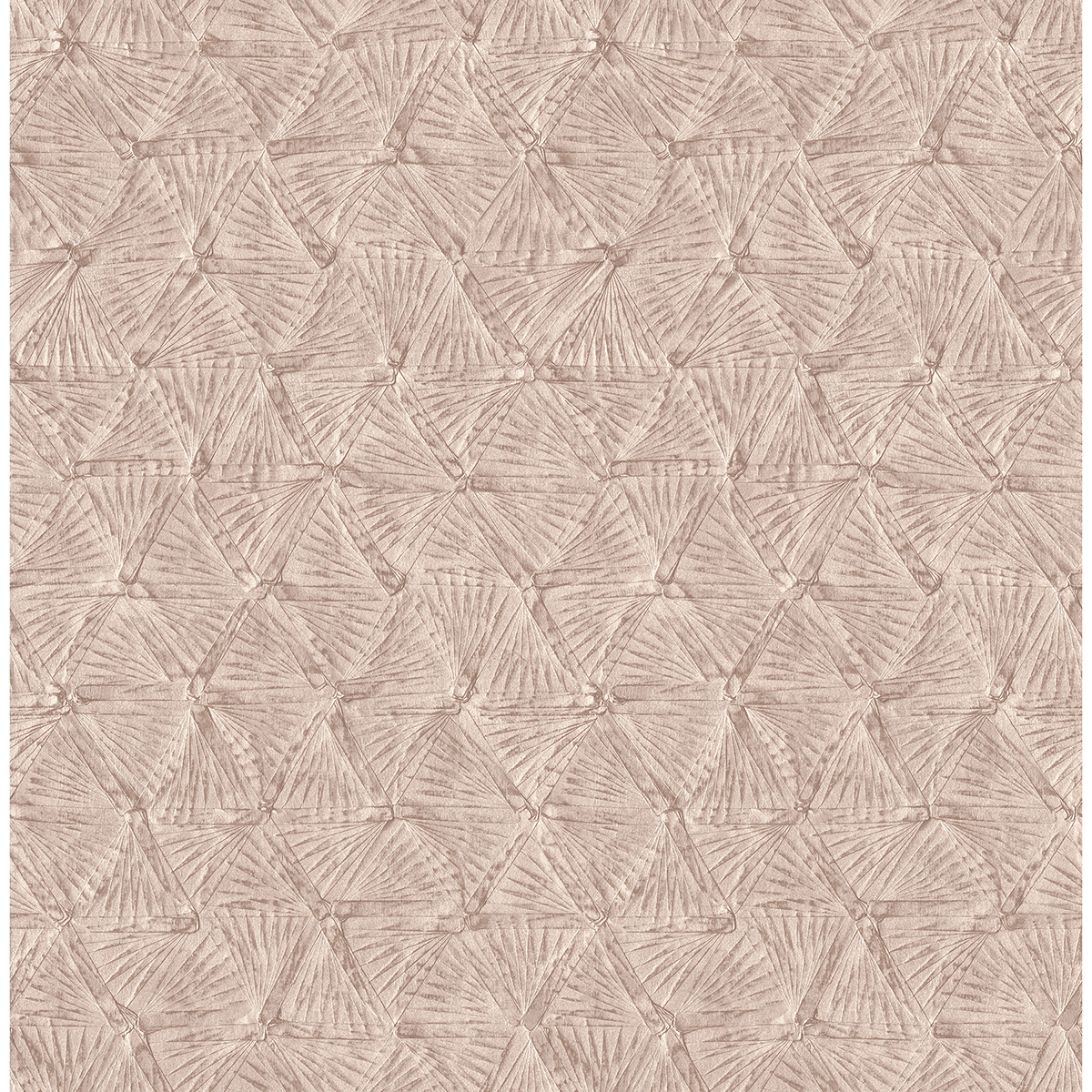 Wright Rose Gold Textured Triangle Wallpaper
