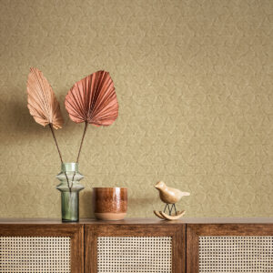 Wright Gold Textured Triangle Wallpaper