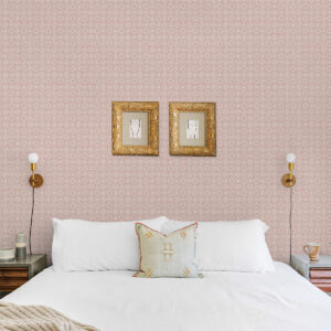 Larsson Pink Ogee Wallpaper