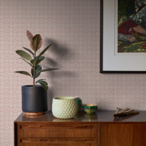 Larsson Pink Ogee Wallpaper
