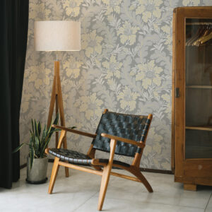 Butterfield Light Grey Floral Wallpaper