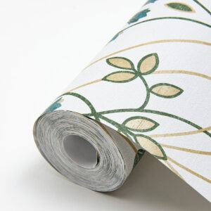 Dard Teal Tulip Ogee Wallpaper