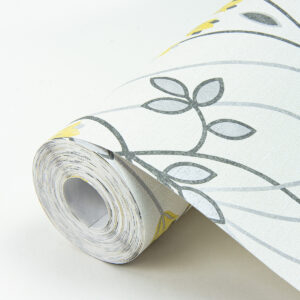 Dard Grey Tulip Ogee Wallpaper
