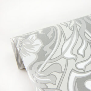 Mucha Off-White Botanical Ogee Wallpaper