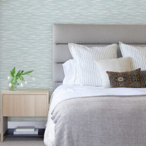 Benson Light Blue Variegated Stripe Wallpaper