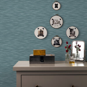 Benson Dark Blue Variegated Stripe Wallpaper
