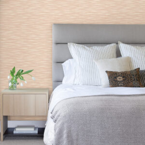 Benson Coral Variegated Stripe Wallpaper