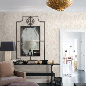 Selwyn Metallic Copper Floral Wallpaper