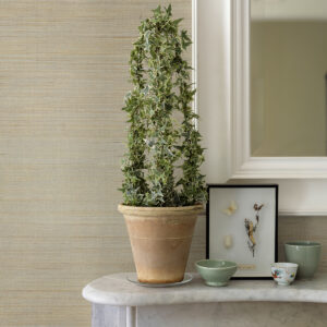 Hiromi Champagne Abaca Grasscloth Wallpaper